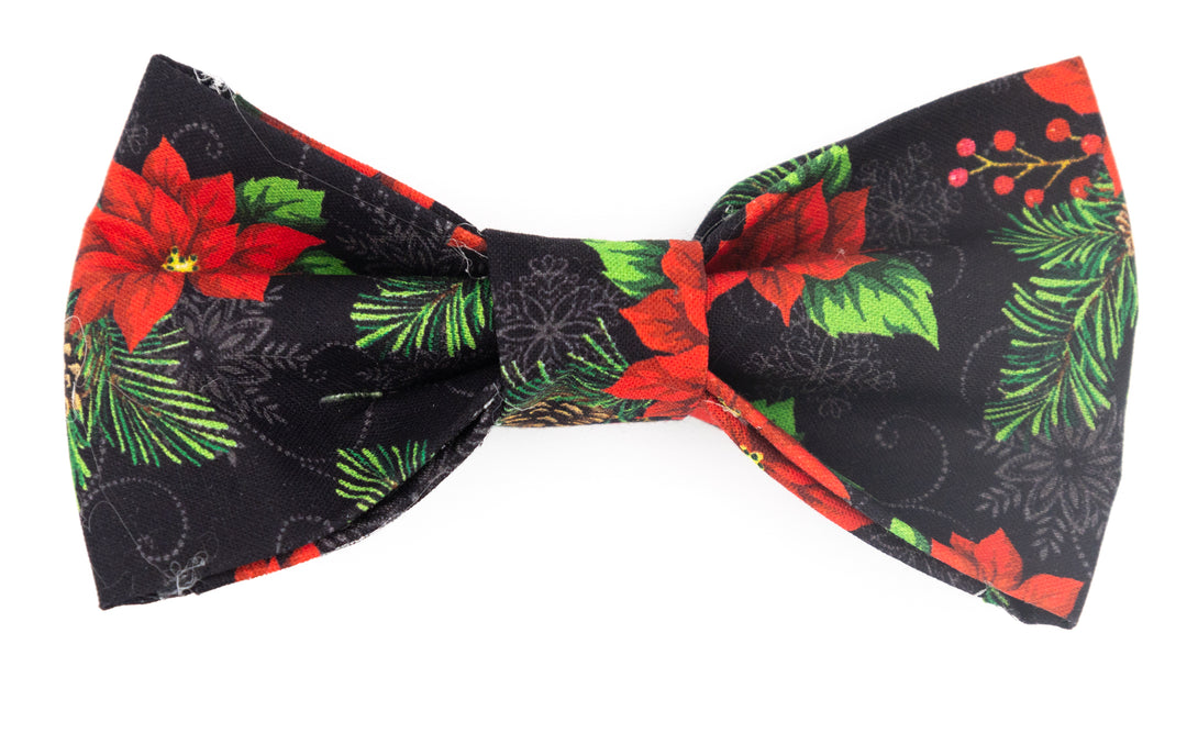 Poinsettia Christmas Bow Tie