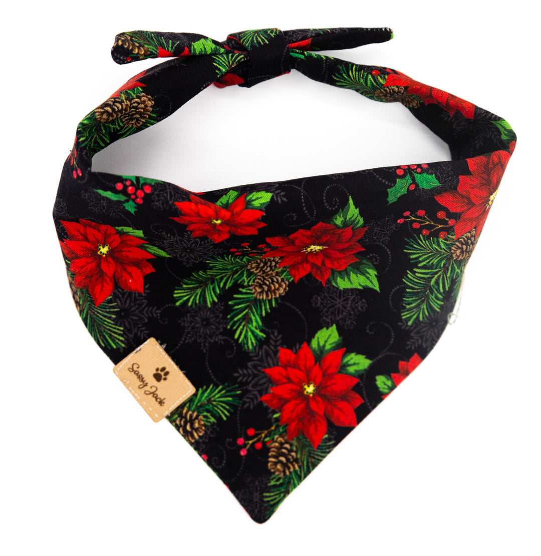 Poinsettia Christmas Bandana