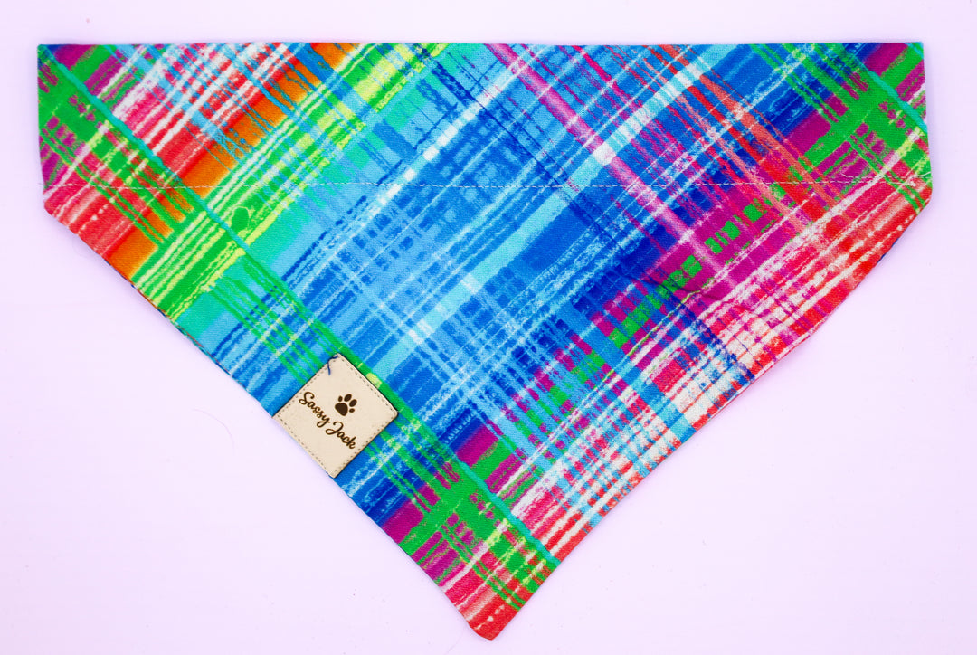Springtime Plaid Dog Bandana