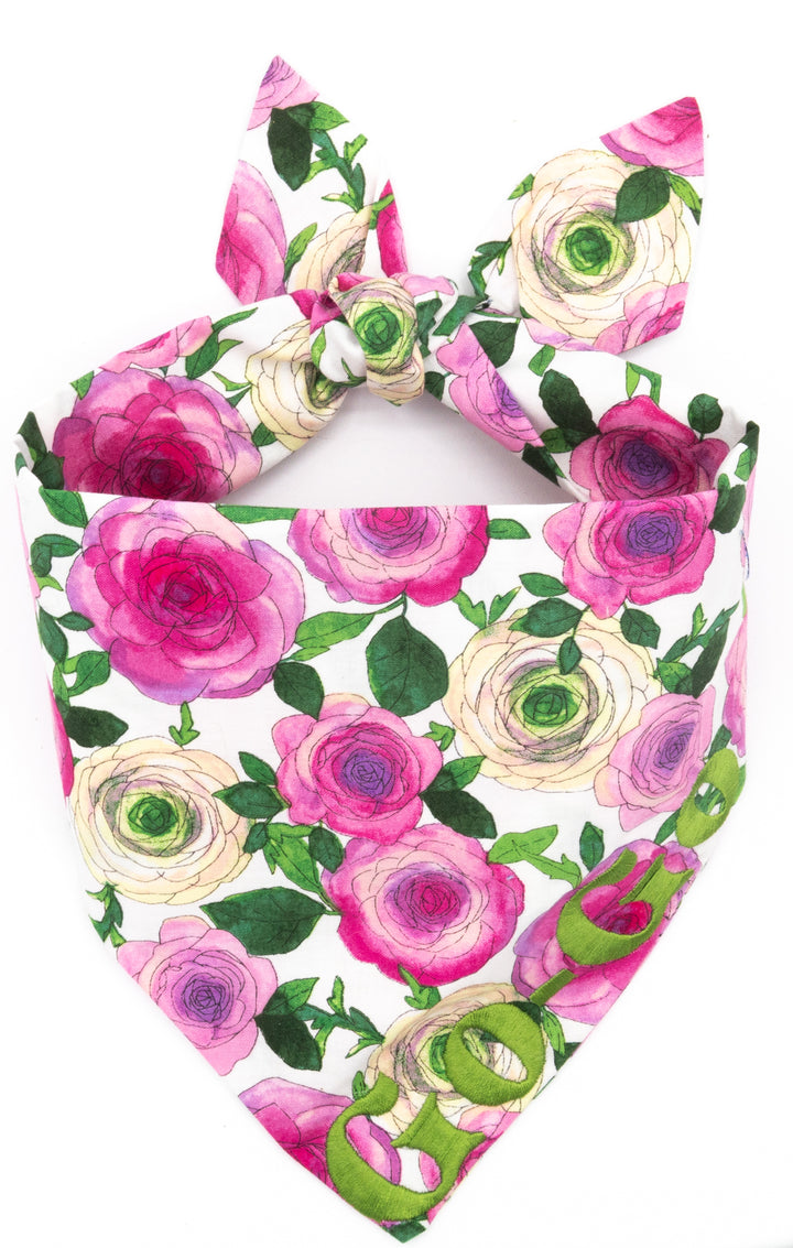 Shades of Pink Flowers Bandana