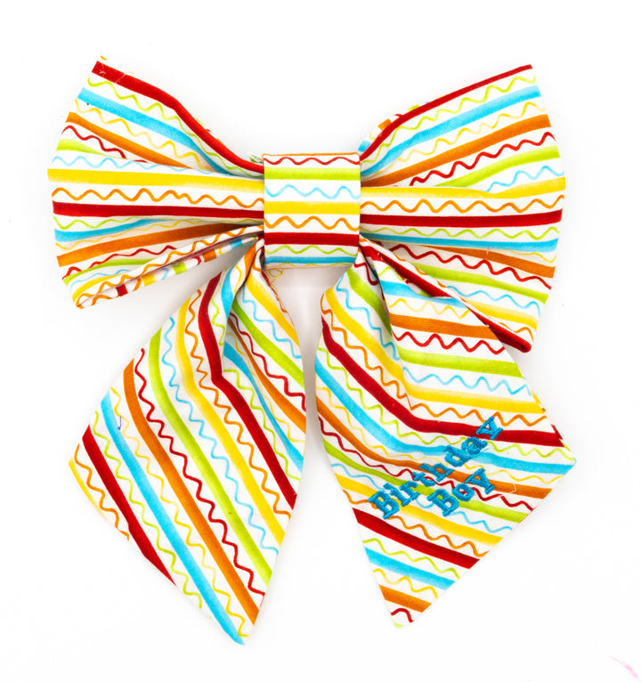 Squiggles & Stripes Lady Bow