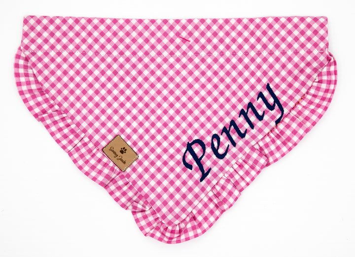 Pretty in Pink Gingham Bandana