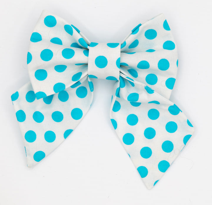 Blue Dot Lady Bow