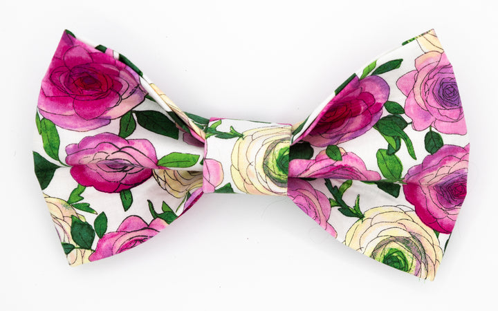 Shades of Pink Flowers Bow Tie