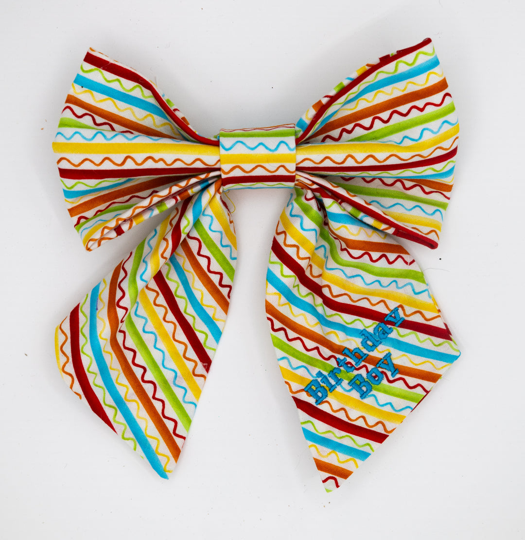 Squiggles & Stripes Bow Tie