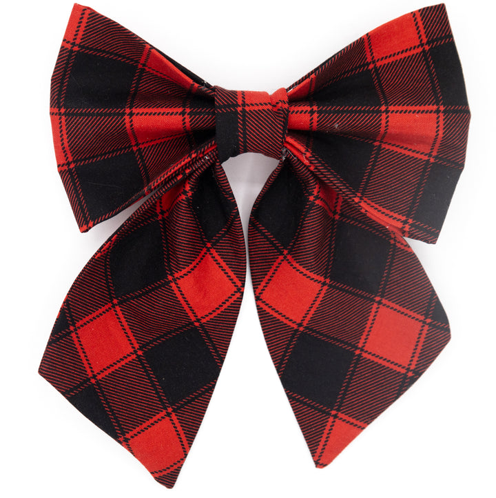 Christmas Buffalo Check Lady Bow