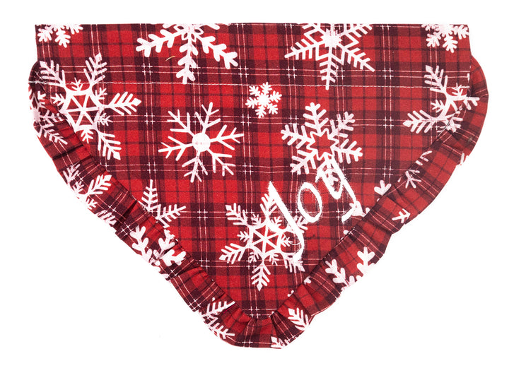 Snowflake Christmas Plaid Bandana