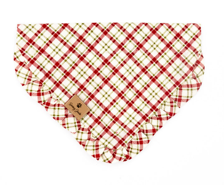 Mistletoe Christmas Plaid Bandana