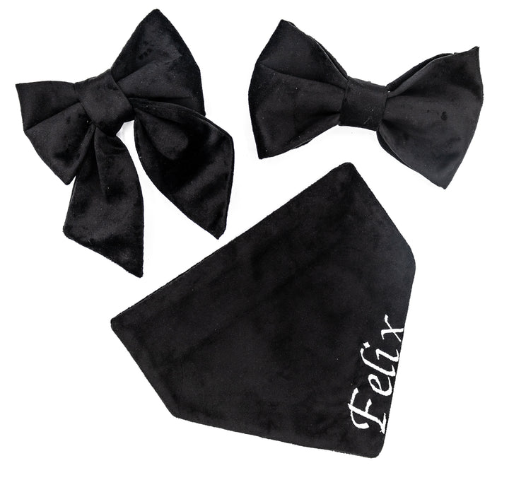 Black Tie Affair Velvet Holiday Bow Tie