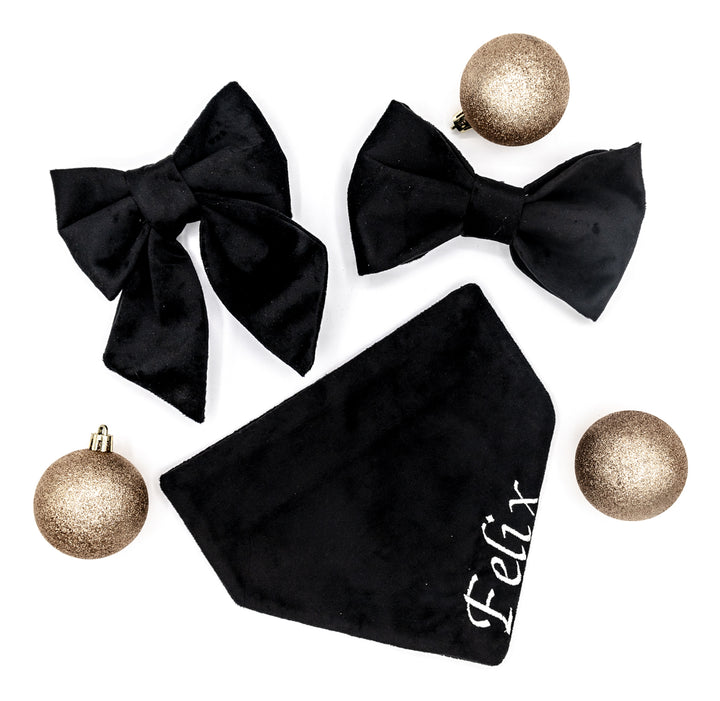 Black Tie Affair Velvet Holiday Bandana