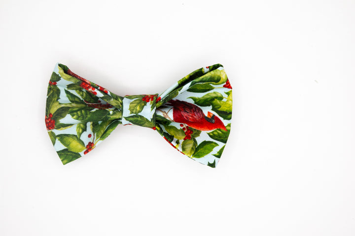 Cardinal Christmas Bow Tie