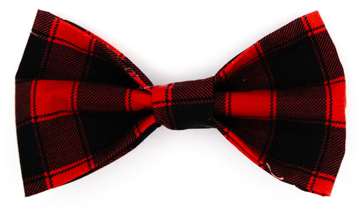 Christmas Buffalo Check Bow Tie