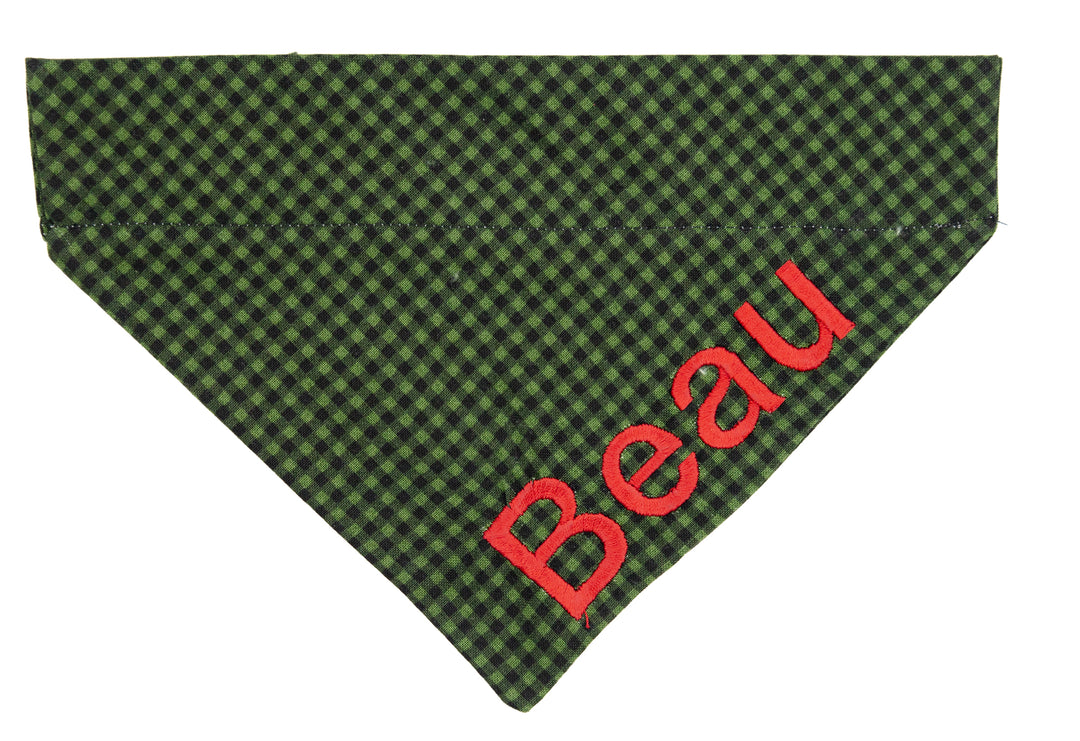 Christmas Tree Green & Black Check Bow Tie