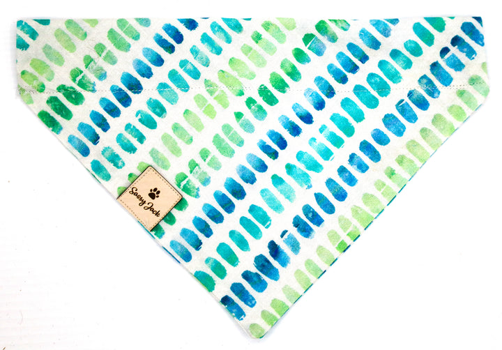 Jaunty Blue & Green Spring Dog Bandana