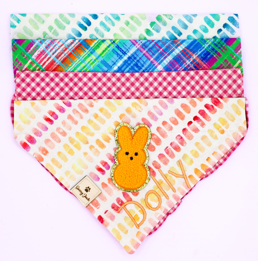 Jaunty Yellow, Pink & Orange Dog Spring Bandana